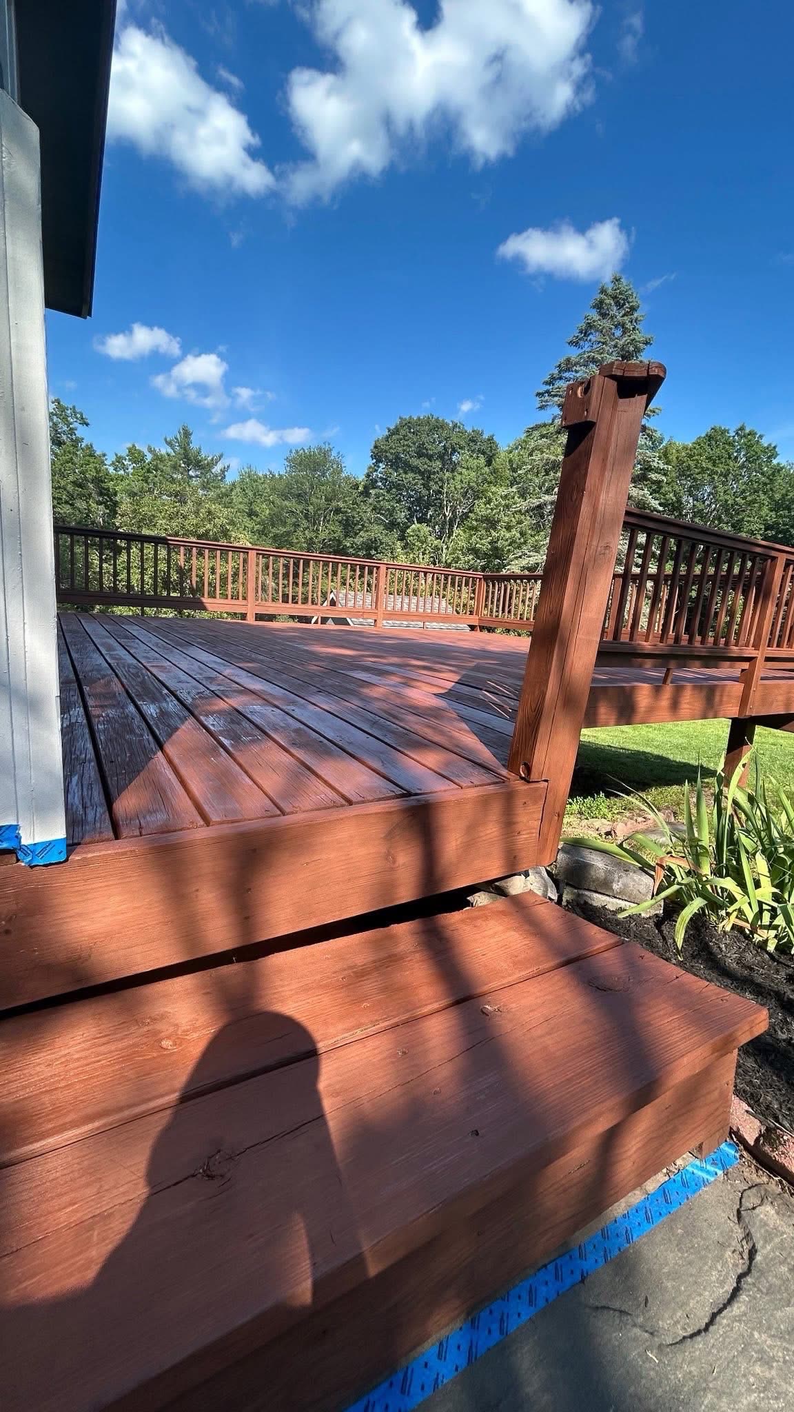 Backyard Deck & Steps Restain